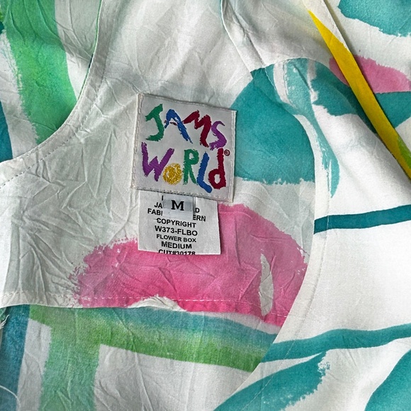 James World Floral Shift Dress Flower Box Colourful 100% Rayon Sleeveless RARE - Picture 12 of 15